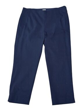 CHAPS Capri Pants Women's‎ 12
Navy Pull On Side Zip Stretch Cropped Side Slits